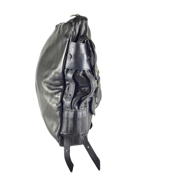 Large Leather Jas M.B. London Black Shoulder Handbag with Dustbag - Picture 14 of 16